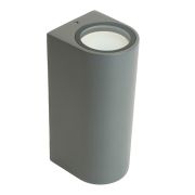 Светильник уличный настен. вверх/вниз б/ламп 2хGU10 230В, Техно DH015 серый, FERON