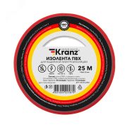 Изолента ПВХ KRANZ 19мм х 25м красная
