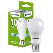 Лампа LED  10Вт A60 груша 6500К E27 230В GENERICA