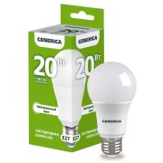 Лампа LED  20Вт A60 груша 4000К E27 230В GENERICA