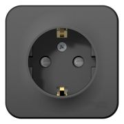 Розетка о/п 1м с/з антрацит со шторками с изол.пл. 16А 250В BLANCA | BLNRA011116 | SE