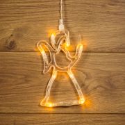 Фигура LED «Ангелок» 1 Вт на присоске с подвесом,  ТЕПЛЫЙ БЕЛЫЙ 	IP 20, (пит -3 бат AAA) 501-015