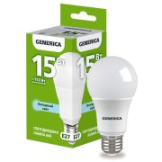 Лампа LED  15Вт A60 груша 6500К E27 230В GENERICA