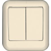 Выключатель о/п 2кл «ПРИМА» A56-029M-SI-СЛ. КОСТЬ