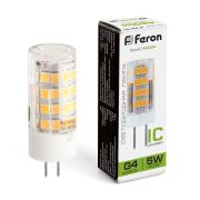 Лампа-капсула LED G4 5 Вт 230В 4000К 16ммх45мм LB-432 FERON 25861
