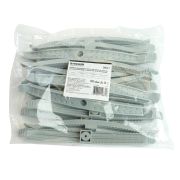 Держатель кабеля двусторонний для прямого монтажа серый ДКД-2, (20шт в упак), PMHR2G STEKKER