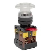 Кнопка  AELA-22 «Грибок» с подсветкой белый NO+NC 220В EKF PROxima