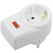 Сетевой  фильтр 1 место с/з белый 2P+PE 16А СФ-01К IEK