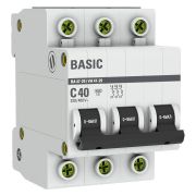 Автоматический выключатель ВА 47-29,  3P  40А (C) 4,5kA  BASIC  EKF