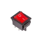 Выключатель клавишный 250V 16А (4с) ON-OFF красн.с подсв. (RWB-502,SC-767,IRS-201-1) REXANT 36-2330