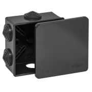Коробка распаячная о/п   85х85х40мм IP55 черная (6 вводов) 67040Ч