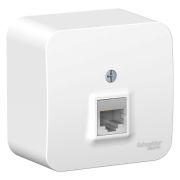 Розетка о/п 1м комп. RJ45  кат.5E, изол.пл.  «BLANCA» белый,  BLNIA045001 SE