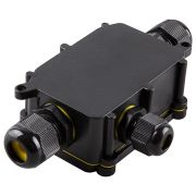 Коробка распределительная водонепроницаемая 140х 78х36мм IP68 черный (3 ввода) LD523 STEKKER 49121