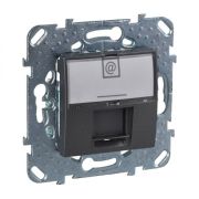 Розетка с/п компьютерная 1хRJ45 кат 5е (мех) графит «Unica» MGU5.421.12ZD (Schneider Electric)