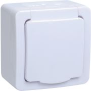Розетка о/п 1м с з/к IP54 (цвет крышки:белый) РСб20-3-ГПБб ГЕРМЕС PLUS ИЭК
