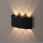 Светильник LED настен. подсветка  6х1Вт IP54 черный WL12 BK  Б0034611 ЭРА