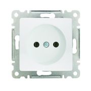 Розетка с/п 1м бел (мех) б/з Макел Lilium 30001022