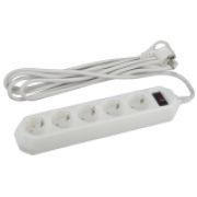Сетевой фильтр  3м 5 мест с/з с выкл. белый (USF-5es-3m-W) ЭРА