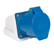 Розетка силовая настенная 123 2Р+РЕ 32А 220В IP44 EKF