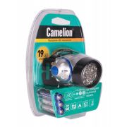Фонарь налобный LED 3хААА Camelion LED 5313-19F4 (металлик, 19LED, 4 режима, бат. в комплекте)