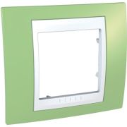 Рамка 1м  Зеленое яблоко мет/бел «Unica Хамелеон» (Schneider Electric)MGU6.002.863