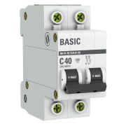 Автоматический выключатель ВА 47-29,  2P  40А (C) 4,5kA  BASIC  EKF