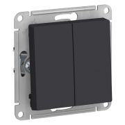 Переключатель  с/п 2кл (мех) карбон схема 6 10АХ AtlasDesign  ATN001065  SE