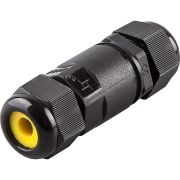 Соединитель-коннектор для проводов 3-контактный IP68 2 ввода d=6-9 мм 76х24х24мм LD520 STEKKER