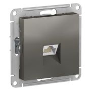 Розетка  с/п 1м  компьютерная RJ45, кат. 5Е,(мех)   сталь  AtlasDesign  ATN000983  SE