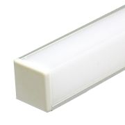 Профиль для с/д ленты угловой квадратный с заглушками, серебро, 2м, 16х16мм (в комплекте 2 заглушки, 4 крепежа) Feron