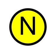 Наклейка «N» (d20мм.) EKF PROxima