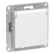 Розетка  с/п  1м  с  з/к со шторками с крыш. (мех) белый 16А IP20 AtlasDesign  ATN000146 SE