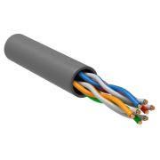 Кабель связи витая пара U/UTP, кат.5E 4x2х24AWG solid, LSZH, 305м, серый ITK