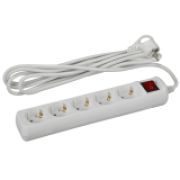 Удлинитель  5м 5 мест с/з с выключателем ПВС 3x1 (U-5es-5m-3х1) ЭРА