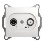 Розетка  с/п  TV- SAT одиночная  1DB мех. белый Glossa  GSL000197 SE