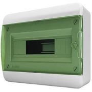 Щит навесной 12 мод. IP41, прозрачная зеленая дверца BNZ 40-12-1 Tekfor