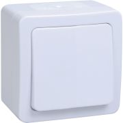 Выключатель о/п 1кл проходной IP54 (цвет клавиш: белый) ГЕРМЕС PLUS ИЭК