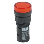 Лампа сигнальная AD16DS(LED)матрица d16мм красный 230В AC ИЭК