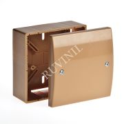 Коробка распаячная о/п для кабель-канала 100х100х55мм IP40 коричневая Рувинил 65019К