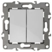 Переключатель с/п 2кл (мех)  белый IP20 12-1106-01 Эра12 Б0014663