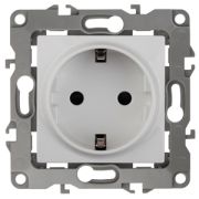 Розетка с/п 1м (мех) с/з белый, без м.лапок IP20 12-2001-01 Эра12 Б0014681