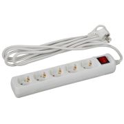 Удлинитель  1,5м 5 мест с/з с выключателем ПВС 3x0,75 (UX-5es-1,5m) ЭРА