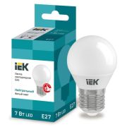 Лампа LED  7 Вт E27 шар G45 4000К 230В ECO ИЭК