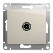 Розетка  с/п  TV  оконечная 1DB, (мех)  Молочный Glossa  GSL000991 SE