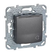 Розетка с/п 1м с з/к с кр. (мех) графит «Unica» MGU5.037.12TAZD (Schneider Electric)