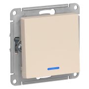 Выключатель  с/п  1кл (мех) бежевый с подсв. сх.1, 10АХ  AtlasDesign ATN000213  SE