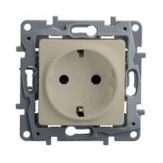 Розетка 1м (мех)  сл.кость, евро, винты, ETIKA Legrand 672321