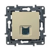Розетка телефонная 1м (мех) RJ11 сл.кость ETIKA Legrand 672340
