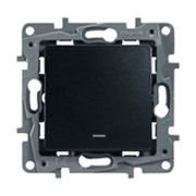 Выключатель 1кл (мех) антрацит, с подсветкой, авт.клеммы, ETIKA Legrand 672603