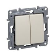 Выключатель 2кл (мех)  сл.кость, винты, ETIKA Legrand 672302